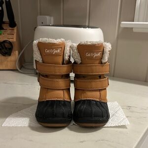 Cat & Jack Tan and Black Kids Boots